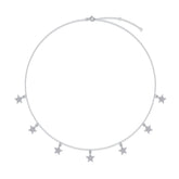 Star Love - A Fashionable And Luxurious Diamond Jewelry Pendant Set With Moissanite S925 Sterling Silver And Platinum Plating